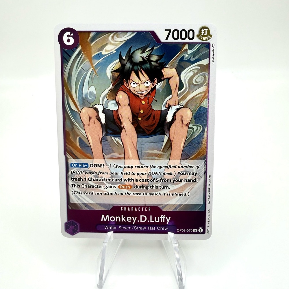 One Piece Monkey.D.Luffy Foil OP03-070 Pillars of Strength R NM